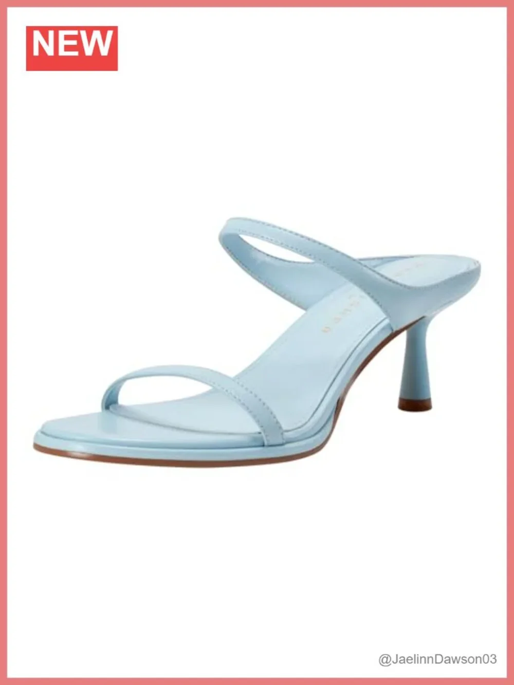 Marc Fisher LTD Alonde Kitten Heel Sandals Leather Slip-On Open Toe Women's